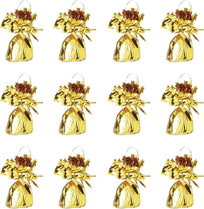 Beistle 50804 GD Metallic Wrapped Balloon Weights, 6 Ounces by Beistle