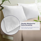Kickoff Viscose Bamboo Pillowcase, Standard, Set of 2, 100% Organic Hidden Zippered Viscose Bamboo Pillow Case Standard Size, Cooling Pillow Cover for Hot Sleepers (20"x26", Snow White)