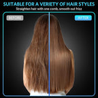 Cordless Hair Straightener Brush – Portable Ionic Hot Comb with 65W Fast Charger, Mini Travel Hair Straightening Brush for Women, Lightweight for Home Or On-The-Go Styling (Black)