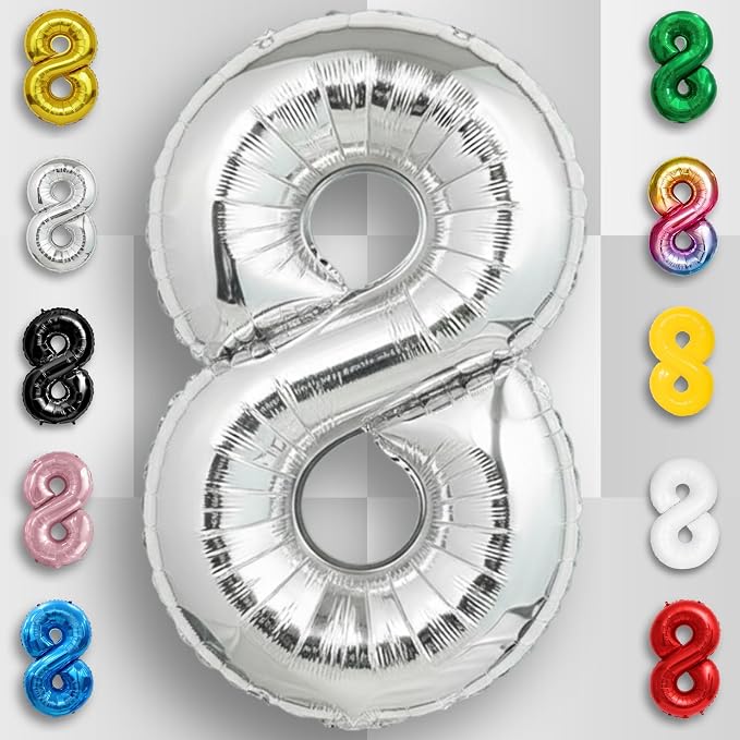 Black Number 0 to 9 Mylar Balloon 40 Inch - Image 3