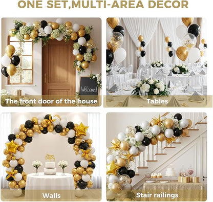 LOVESTOWN 110 PCS Gold Balloons, 12 Inch Bright Gold Latex Balloons | Birthday - Image 4
