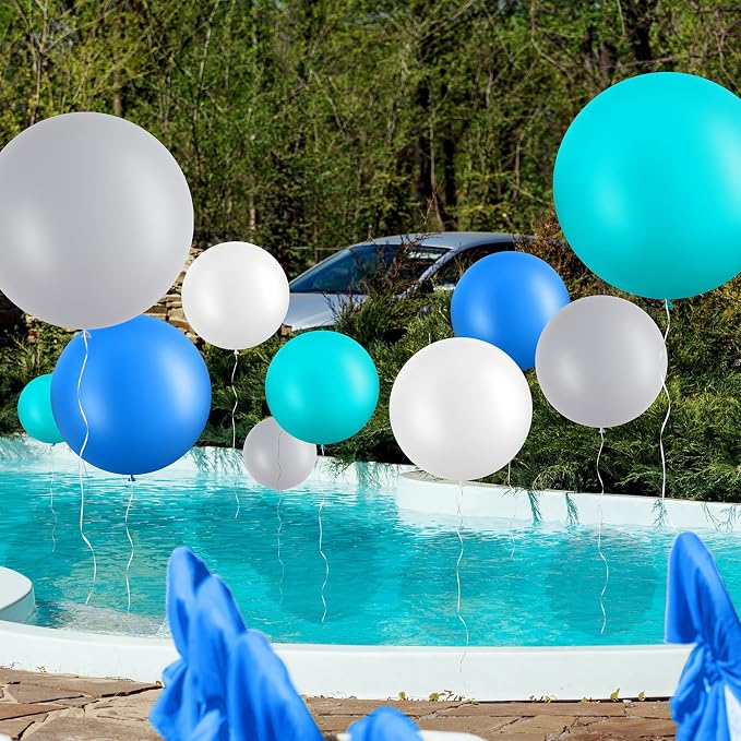 Gejoy 24 Pcs Pool Giant Balloons 36/24/18 Inch Jumbo Large Big Latex Balloons - Image 6