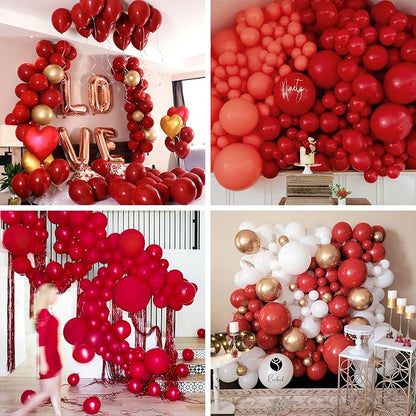 PartyWoo Burgundy Balloons 100pcs Dark Red Maroon Ruby Red Color | 12 Inch - Image 6