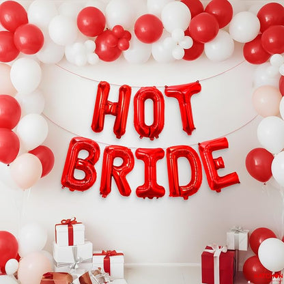 KatchOn Red Hot Bride Balloons For Red Bachelorette Party Decorations | Bride - Image 3