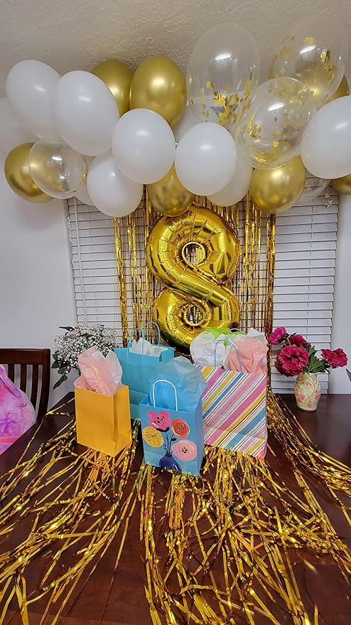 Number Balloon Gold Number 8 for 8 18 Birthday Party Decorations, 40 Inch | - Image 2