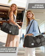 Gym Bag Womens,Travel Duffel Carry on Bag Sport Tote Bag Weekend Overnight Bag
