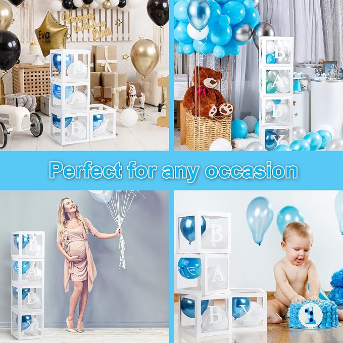 Baby Boxes with 12 Letters for Baby Shower, Baby Shower Decorations for Boy Or - Image 7