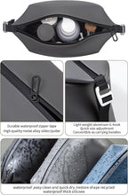 6"x 11" 6L Large Silicone Toiletry Bag,Waterproof Leakproof Foldable Travel Organizer,Dopp Kit Alternative for Men & Women,Grey