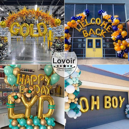 Lovoir 40 Inch Large Gold Letter N Balloons Big Size Jumbo Mylar Foil Helium - Image 4