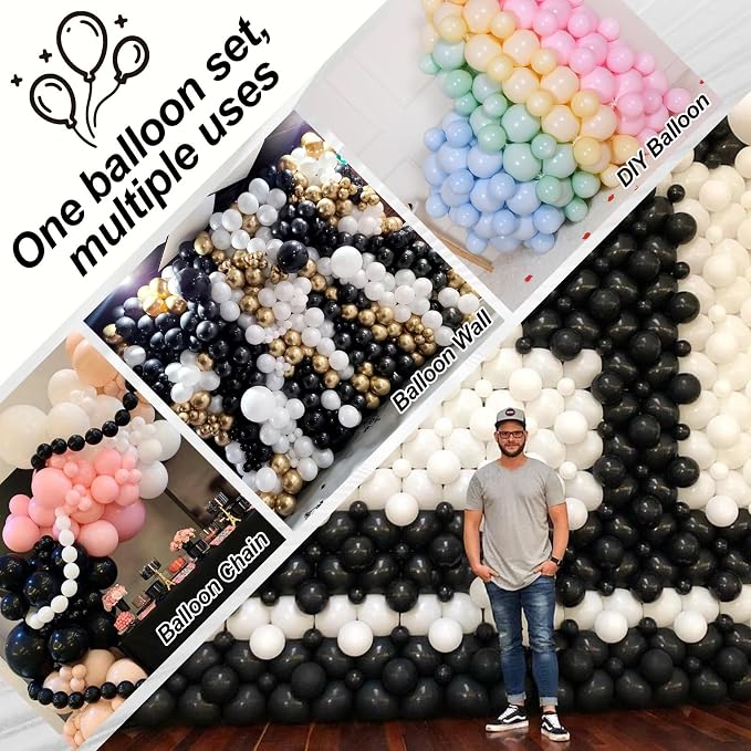 Black and White Quick Link Balloons - Image 3