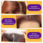Auburn Synthetic Lace Front Wig,13×6 Curly Ginger Glueless Wigs for Women Daily Use 22IN（#TT33/130B）