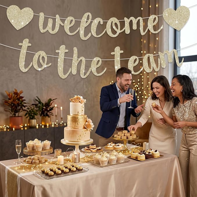 BEISHIDA Welcome to The Team Banner, NO DIY, Office Party Decorations - Image 5