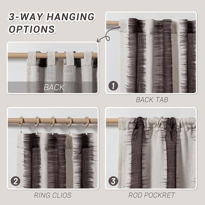 MYSKY HOME 95 Inch Curtains Light Filtering Privacy Curtains & Drapes - Image 3