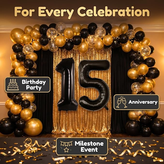 YPSelected 32 Inch Large Foil Helium Number Balloon Birthday Wedding Party 0-9 - Image 4