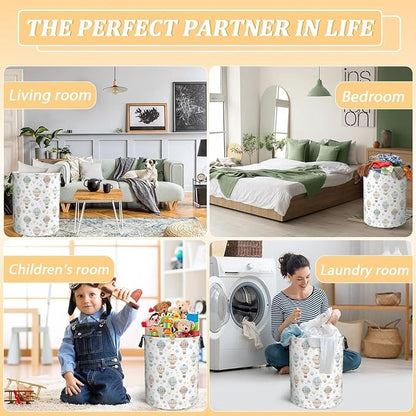 Cute Hot Air Balloons Laundry Hamper Bag - Image 7