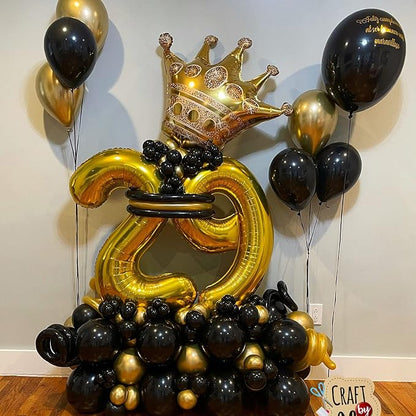 40In Large Gold Number Balloon 2 Aluminum Foil Mylar Big Number Balloon 0-9 | - Image 3