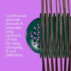 Conair Curl Define Pro Hair Brush for Curly Hairbrush with Sectioning Clips, Dual-Vent Design with Continuous Grooves, Mixed Bristles for Frizz-Free Detangling, Smoothing, and Curl Definition