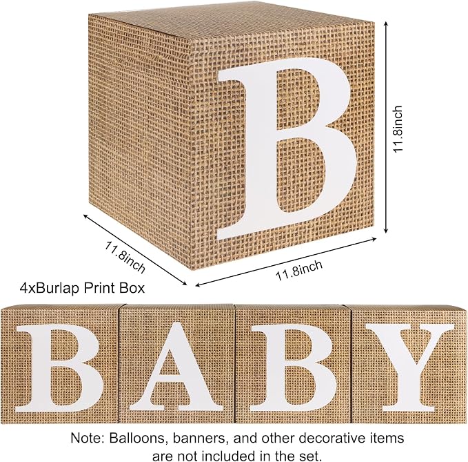 RUBFAC Burlap Print Baby Boxes - Image 2