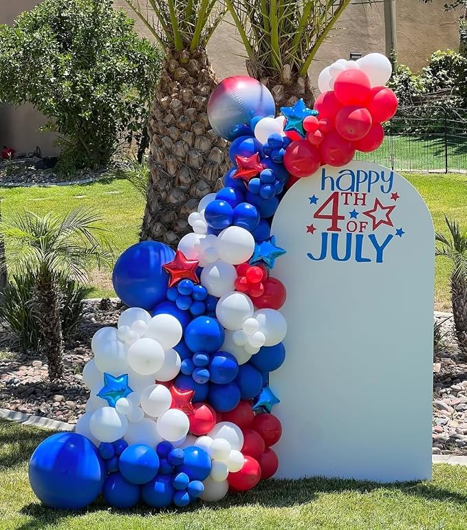 Red White and Blue Balloon Arch Kit - Image 4