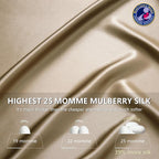 ZIMASILK 25 Momme 100% Pure Mulberry Silk Pillowcase for Hair and Skin Care, Highest Grade 6A Pillow Cases for Women, Long-Lasting Durablity, Gift for Women Men, 1Pc (Standard 20"x26", Taupe)