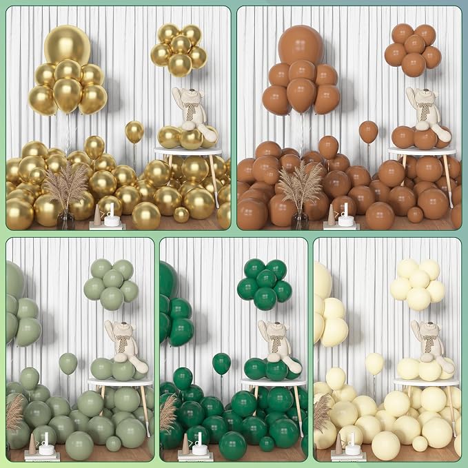 Amandir 153pcs Green Brown Balloon Garland Arch Kit Different Sizes | 18 12 10 - Image 7