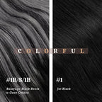 Ve Sunny Clip in Human Hair Extensions Black Ombre Clip in Hair Extensions Real Human Hair Silver Hair Clip in Extensions Balayage Hair Extensions Ease of Installation 7pcs 120g 16inch