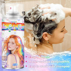 Grey Temporary Hair Color Spray for Kids & Women- Washable Root Touch Up Hair Dye, Non-Sticky Hair Wax for Christmas,Cosplay,Parties (120ML, Grey)