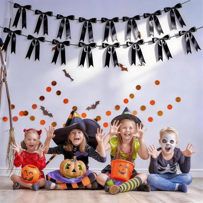 2 Strings Black Bow Garland Banner Decorations - Image 6