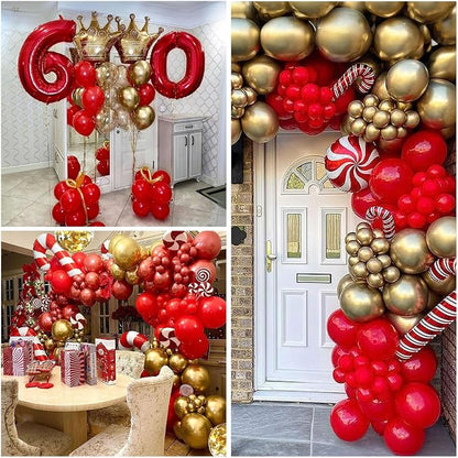 Red and Gold Balloon, 60 Pack 12 Inch Different Shades Red Party Balloons - Image 6