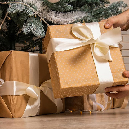 1 1/2In 30Yards Cream Ribbon for Gift Wrapping Easter Christmas Decorations | - Image 5