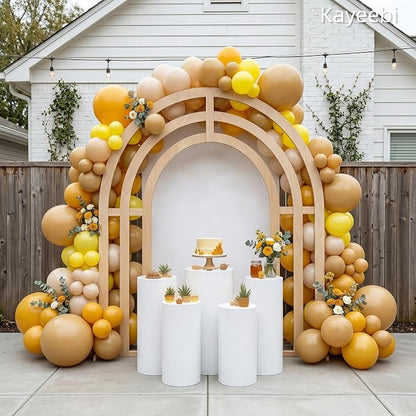 Yellow Beige White Balloons Retro Lemon Yellow Latex Balloons 12inch Helium - Image 5