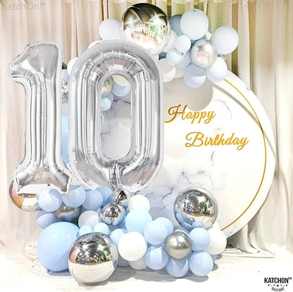 KatchOn Silver 10 Balloon, 40 Inch - Image 7