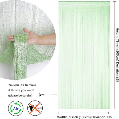 Hysenm 2 Pack 39 x 79 Inch String Door Curtains, Hippie Room Divider Decor - Image 2