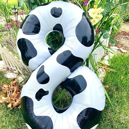 40 Inch Cow Print Number 8 Balloons, Large Foil 8th Birthday Balloon Decorations - Image 5