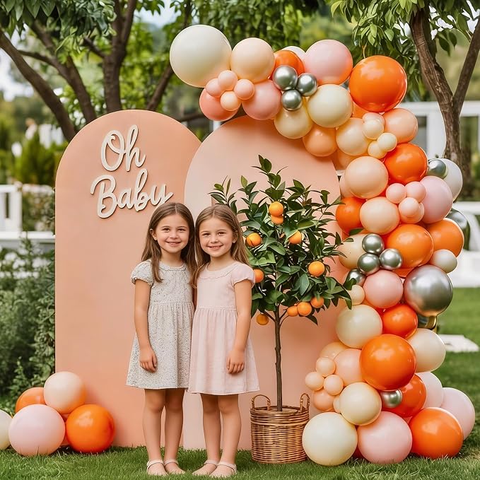Orange Balloons 125 Pcs Different Sizes 18 12 10 5 Inch Orange Latex Balloon - Image 9
