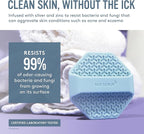Sud Scrub® Antimicrobial Silicone Face Scrubber, 1 Pack, Gentle Face Exfoliator for Sensitive Skin, Eco Friendly Facial Cleansing Brush, Exfoliating Face Brush for Men and Women (Blue)