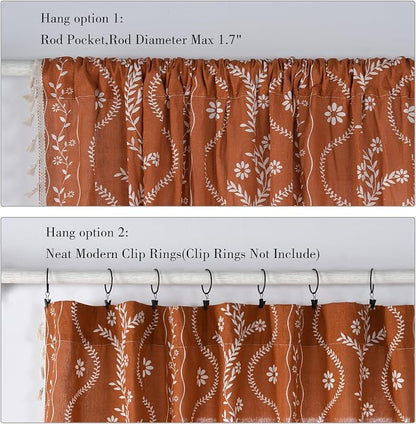 Schweek 108 Inches Long 2 Panels Boho Curtains - Image 6