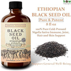 Ethiopian Black Seed Oil 16oz – Extra Strength 3x Thymoquinone – 100% Pure Cold-Pressed Nigella Sativa – Immune, Joint, Hair and Skin Support