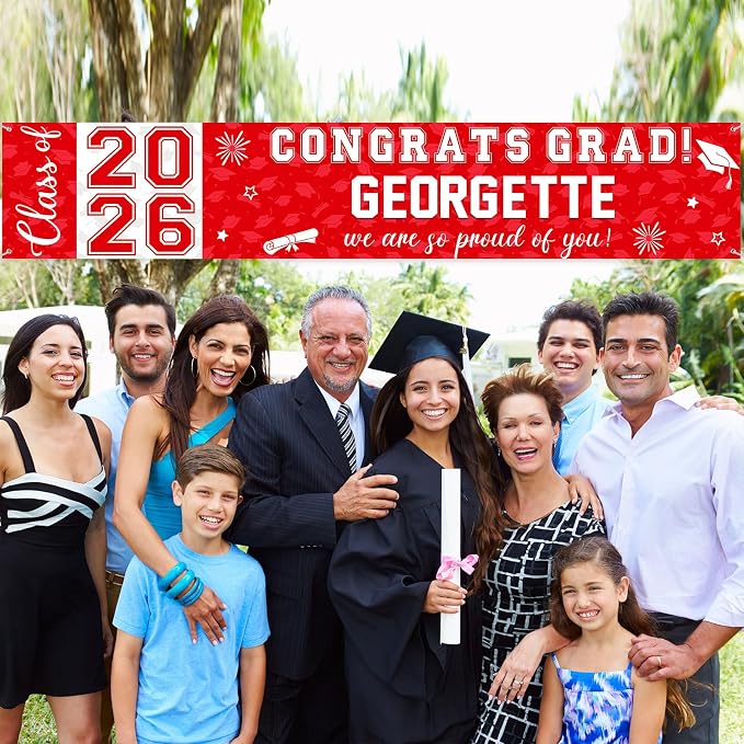 Graduation Congratulations Banner Decorations, Class of 2026 Personalized - Image 5