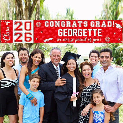 Graduation Congratulations Banner Decorations, Class of 2026 Personalized - Image 5