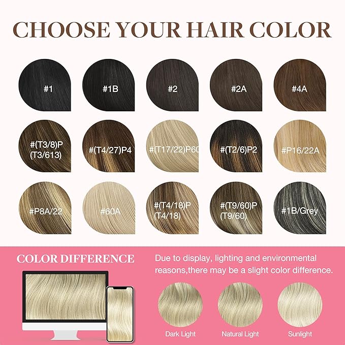 Googoo Blonde Clip in Hair Extensions Remy Human Hair Ombre Hair Extensions Clip in Hair Full Head Ombre Blonde Color 7PCS