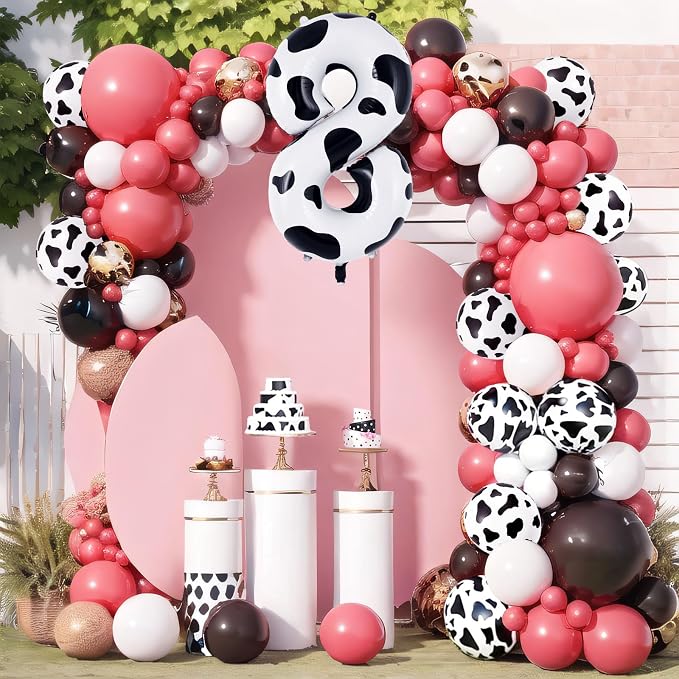 Cow Print Number 8 Balloon, Large 40 Inch Cow Number Birthday Balloons - Image 6