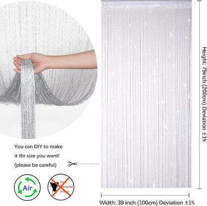 Hysenm 2 Pack 39 x 79 Inch Beaded Curtain String Door Curtains, Hippie Room - Image 2