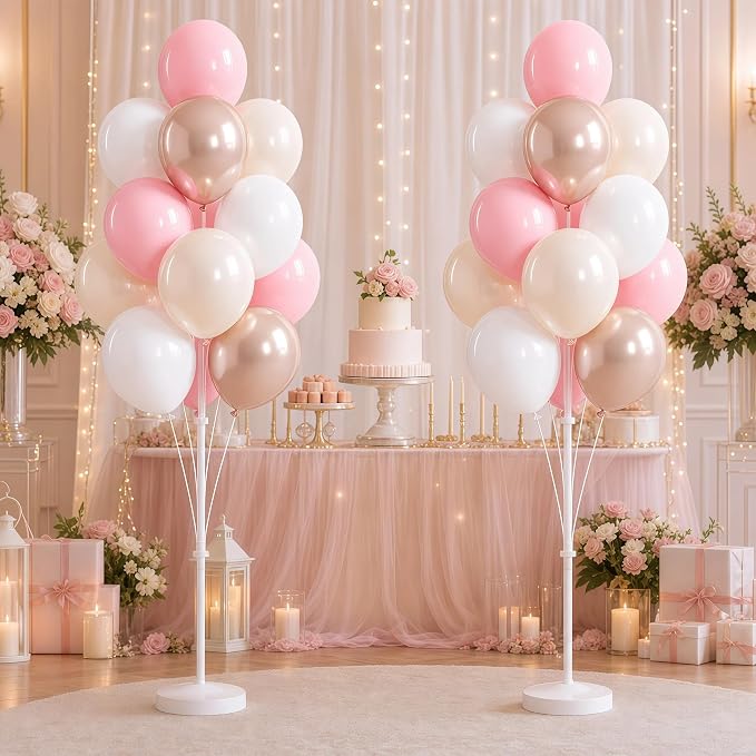 2 Set Pastel Gold Balloon Column Adjustable Kit - Image 6