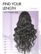 LUVME HAIR 7x6 HD Lace All-Day Comfort Wig with Bangs 200% Density Hair PartingMax Lace Wigs Loose Body Wave Lace Front Wigs Human Hair Pre Cut Plucked Lace Frontal Glueless 20 Inches