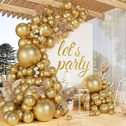 102pcs Gold Balloon Garland Arch Kit, 18 12 10 5 Inch Balloons | Balloons by ZizasAry