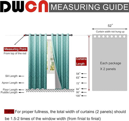 DWCN 100% Blackout Curtains for Bedroom 63 Inch Long - Image 6
