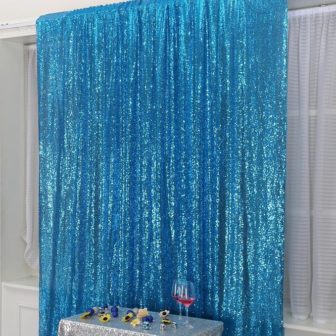 Poise3EHome 8FT x 10FT Sequin Photography Backdrop Curtain - Image 3