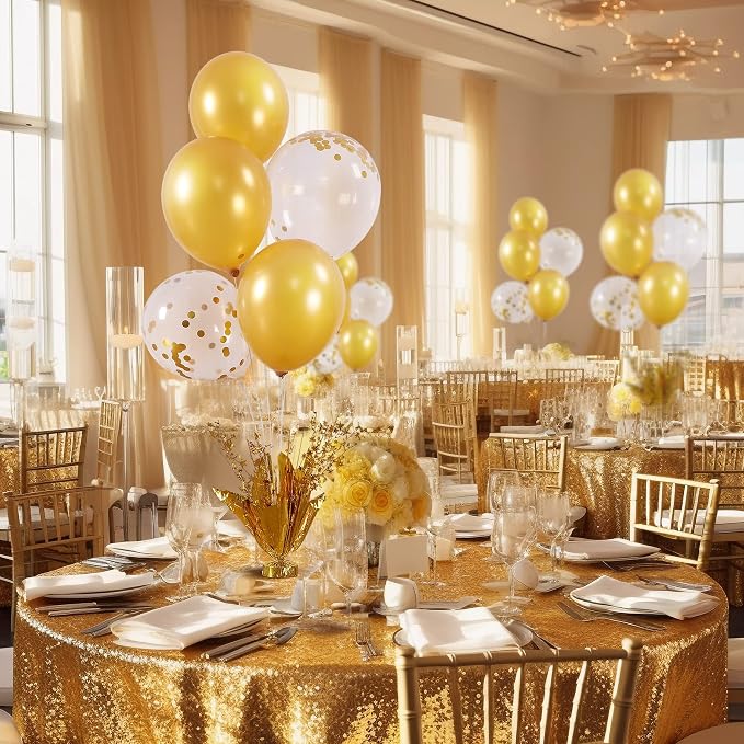 2 Set Gold Birthday Centerpieces - Image 3