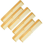 Giorgio GIVY16 Fine and Wide Tooth Handmade Hair Comb - Detangler and Styling for Men and Women - Saw Cut Barber Comb